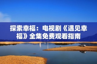 探索幸福：电视剧《遇见幸福》全集免费观看指南