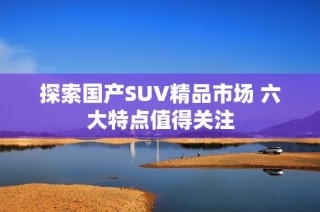 探索国产SUV精品市场 六大特点值得关注