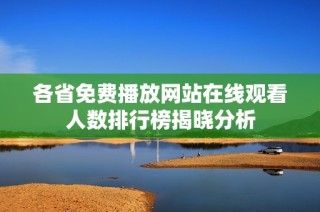 各省免费播放网站在线观看人数排行榜揭晓分析