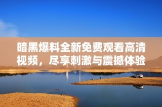 暗黑爆料全新免费观看高清视频，尽享刺激与震撼体验的精彩内容