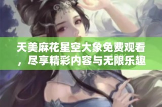 天美麻花星空大象免费观看，尽享精彩内容与无限乐趣