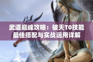 武道巅峰攻略：破天T0技能最佳搭配与实战运用详解