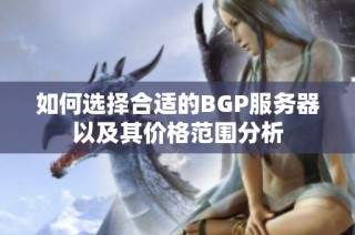 如何选择合适的BGP服务器以及其价格范围分析