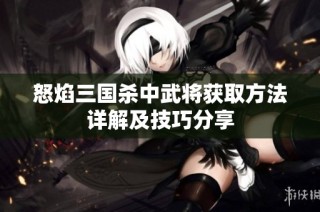 怒焰三国杀中武将获取方法详解及技巧分享