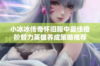 小冰冰传奇怀旧服中最佳橙阶智力英雄养成策略推荐