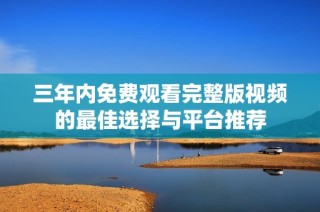 三年内免费观看完整版视频的最佳选择与平台推荐