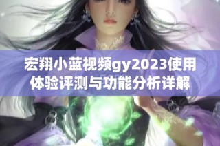 宏翔小蓝视频gy2023使用体验评测与功能分析详解