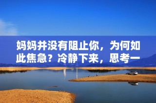 妈妈并没有阻止你，为何如此焦急？冷静下来，思考一下吧
