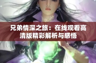 兄弟情深之旅：在线观看高清版精彩解析与感悟