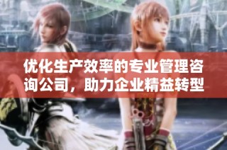 优化生产效率的专业管理咨询公司，助力企业精益转型与发展