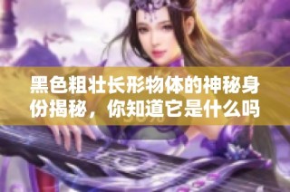 黑色粗壮长形物体的神秘身份揭秘，你知道它是什么吗