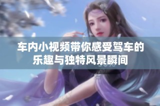 车内小视频带你感受驾车的乐趣与独特风景瞬间