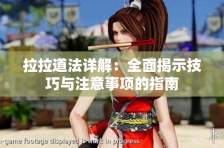 拉拉道法详解：全面揭示技巧与注意事项的指南