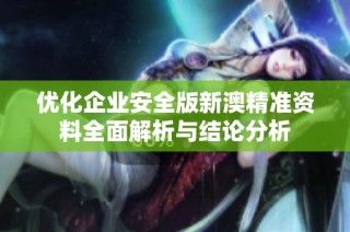 优化企业安全版新澳精准资料全面解析与结论分析