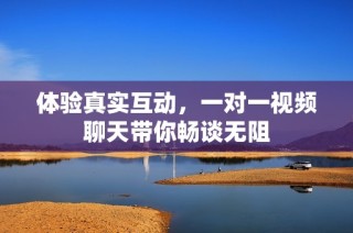 体验真实互动，一对一视频聊天带你畅谈无阻