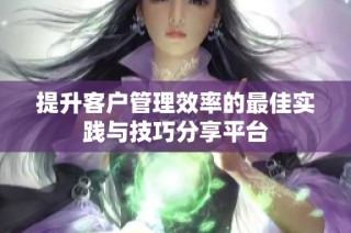 提升客户管理效率的最佳实践与技巧分享平台