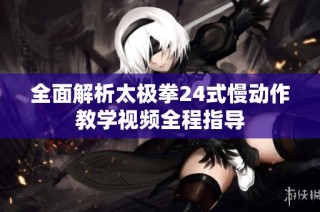 全面解析太极拳24式慢动作教学视频全程指导