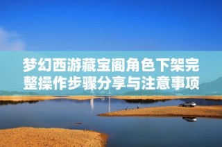 梦幻西游藏宝阁角色下架完整操作步骤分享与注意事项解析