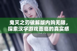 鬼灭之刃破解版内购无限，探索汉字游戏面临的真实感与挑战并存的独特体验