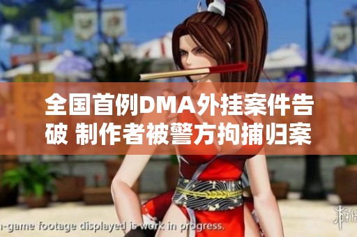 全国首例DMA外挂案件告破 制作者被警方拘捕归案