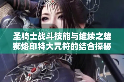 圣骑士战斗技能与维续之雄狮烙印特大咒符的结合探秘