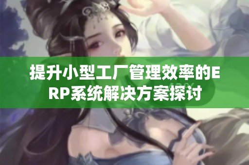 提升小型工厂管理效率的ERP系统解决方案探讨