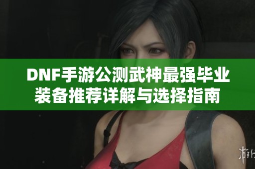 DNF手游公测武神最强毕业装备推荐详解与选择指南