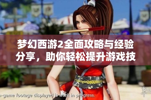梦幻西游2全面攻略与经验分享，助你轻松提升游戏技巧