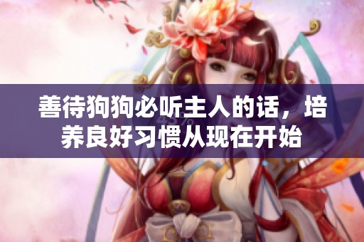 善待狗狗必听主人的话，培养良好习惯从现在开始