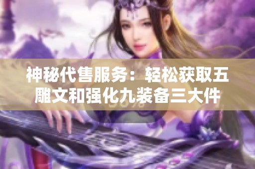 神秘代售服务：轻松获取五雕文和强化九装备三大件