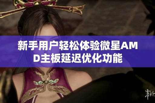 新手用户轻松体验微星AMD主板延迟优化功能