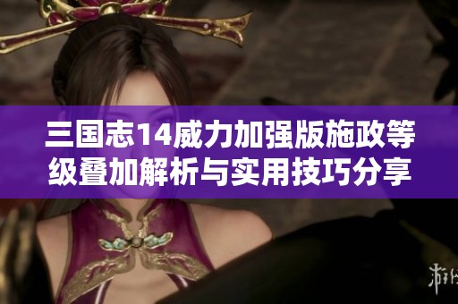 三国志14威力加强版施政等级叠加解析与实用技巧分享