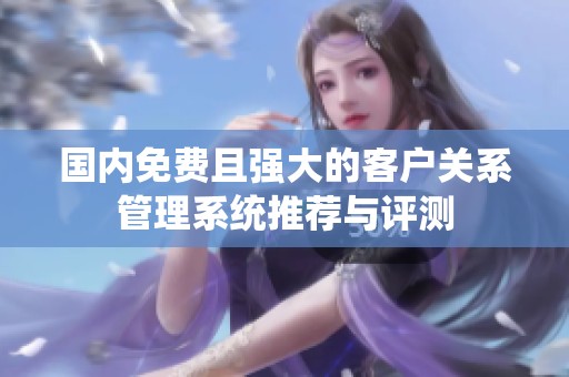 国内免费且强大的客户关系管理系统推荐与评测