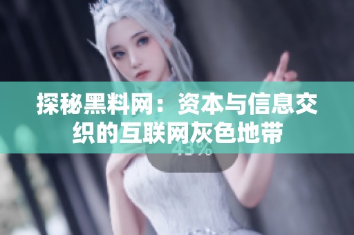 探秘黑料网：资本与信息交织的互联网灰色地带