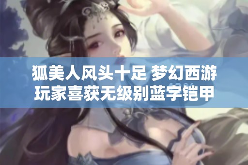 狐美人风头十足 梦幻西游玩家喜获无级别蓝字铠甲