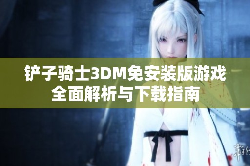 铲子骑士3DM免安装版游戏全面解析与下载指南