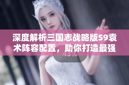 深度解析三国志战略版S9袁术阵容配置，助你打造最强战队秘诀