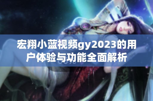 宏翔小蓝视频gy2023的用户体验与功能全面解析
