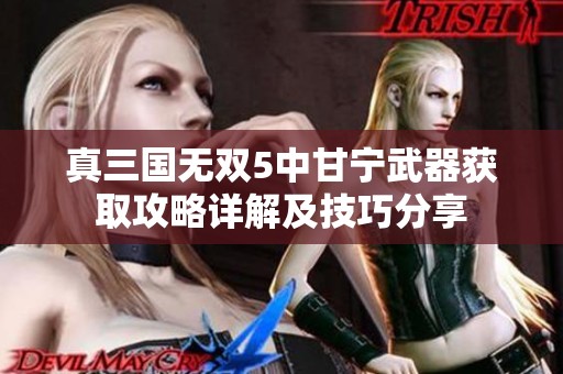 真三国无双5中甘宁武器获取攻略详解及技巧分享