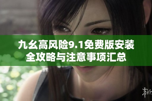 九幺高风险9.1免费版安装全攻略与注意事项汇总