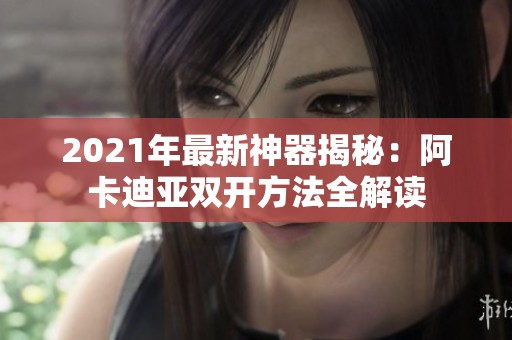 2021年最新神器揭秘：阿卡迪亚双开方法全解读