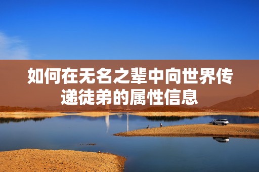如何在无名之辈中向世界传递徒弟的属性信息