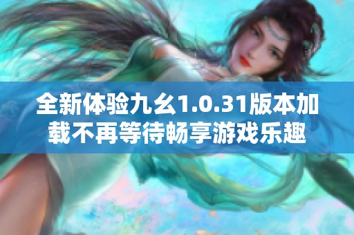 全新体验九幺1.0.31版本加载不再等待畅享游戏乐趣