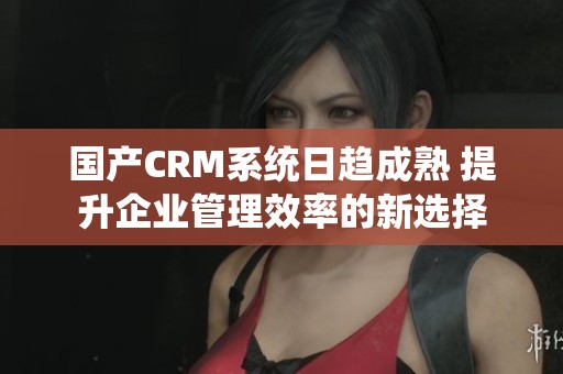 国产CRM系统日趋成熟 提升企业管理效率的新选择