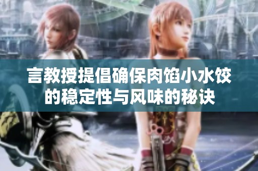 言教授提倡确保肉馅小水饺的稳定性与风味的秘诀