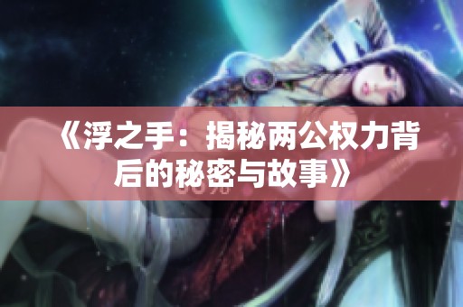 《浮之手：揭秘两公权力背后的秘密与故事》