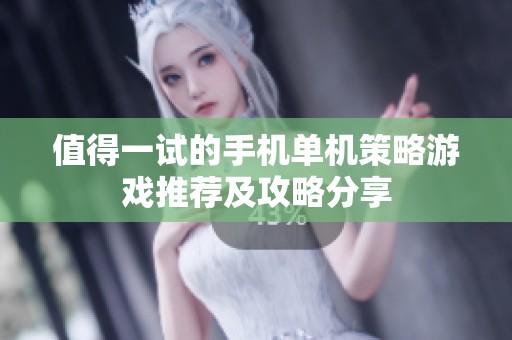 值得一试的手机单机策略游戏推荐及攻略分享