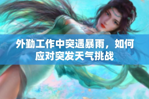 外勤工作中突遇暴雨，如何应对突发天气挑战