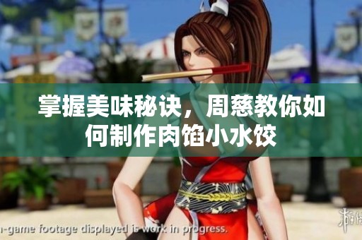 掌握美味秘诀，周慈教你如何制作肉馅小水饺