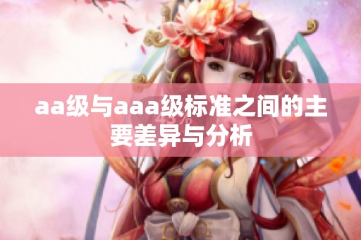 aa级与aaa级标准之间的主要差异与分析